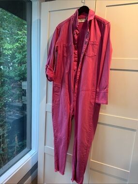 One Teaspoon Fuchsia Utility Jumpsuit